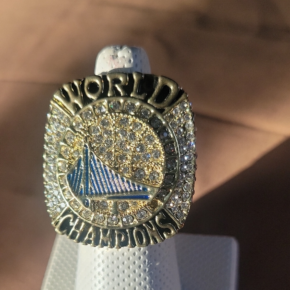 World Champions Ring with Blue and Gold Accents